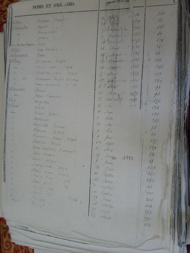 Tables des Sepultures de Notre-Dame(002)